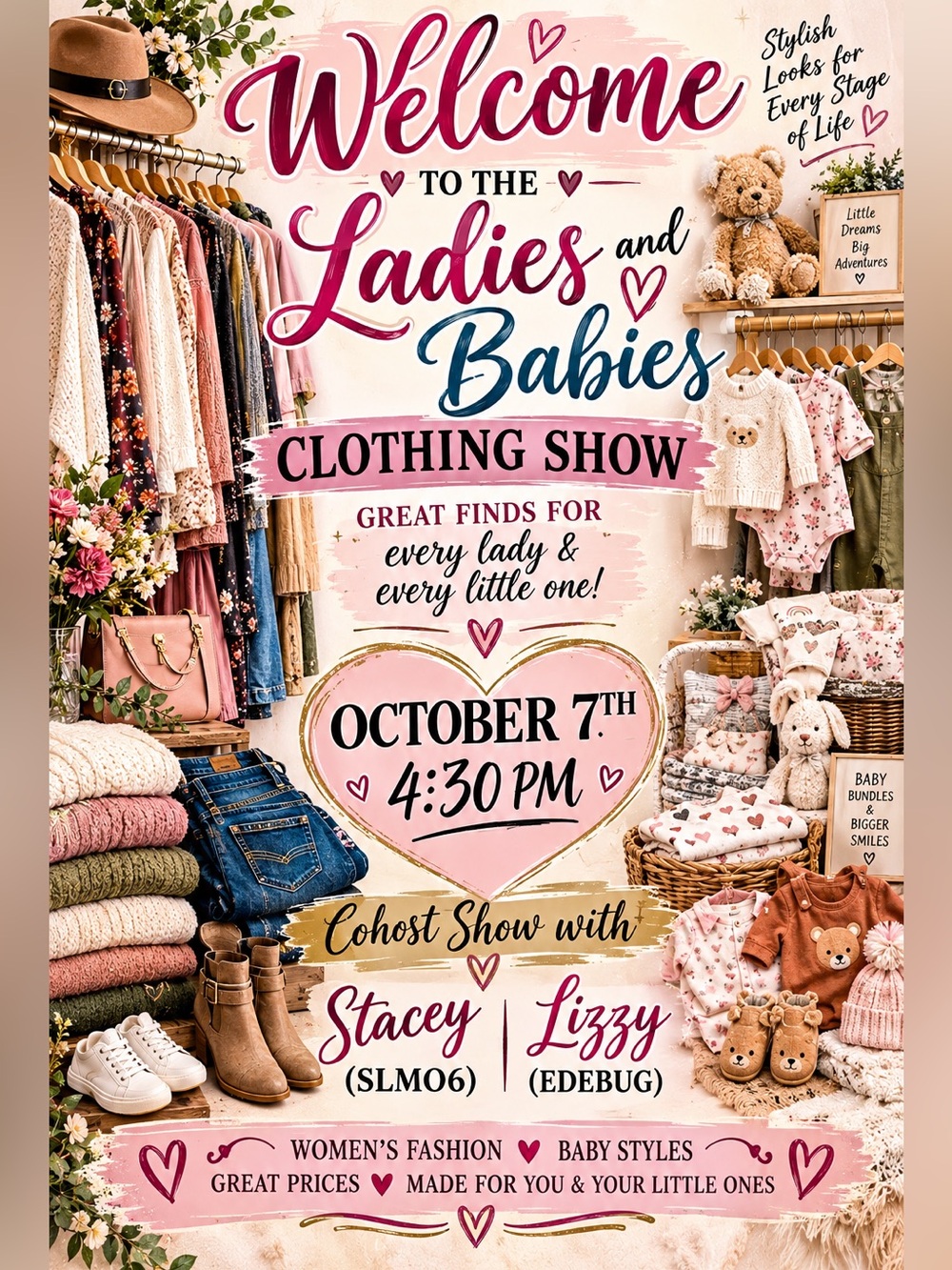 Ladies and Babies Co-host Clothing Show!